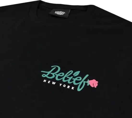 Belief NYC Rose Tee -ブラック