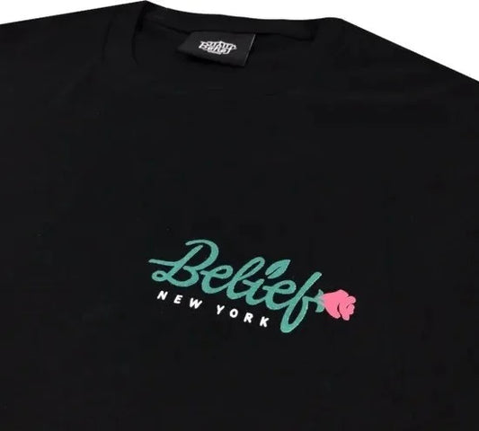 Belief NYC Rose Tee -ブラック