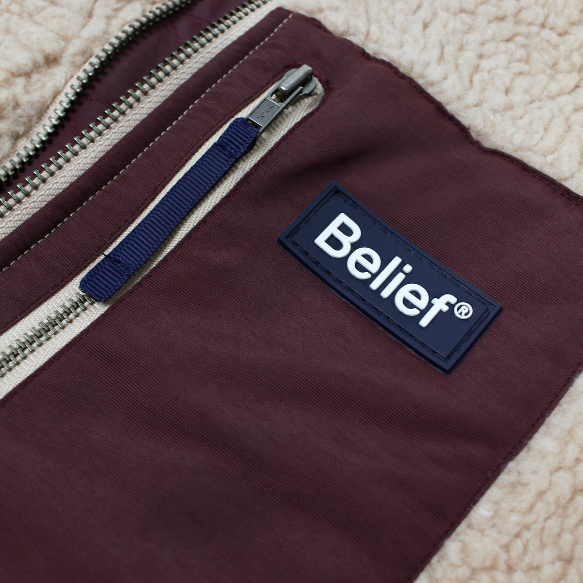 Belief NYC Arctic Zip Fleece -キャメル