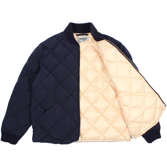 Belief NYC Diamond Quilted Jacket -ネイビー