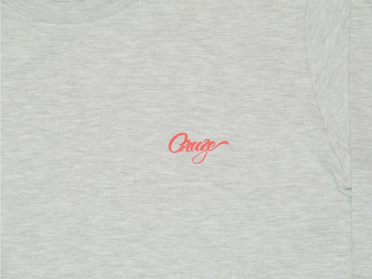 CROOZE Script Long Sleeve Tee -アッシュ