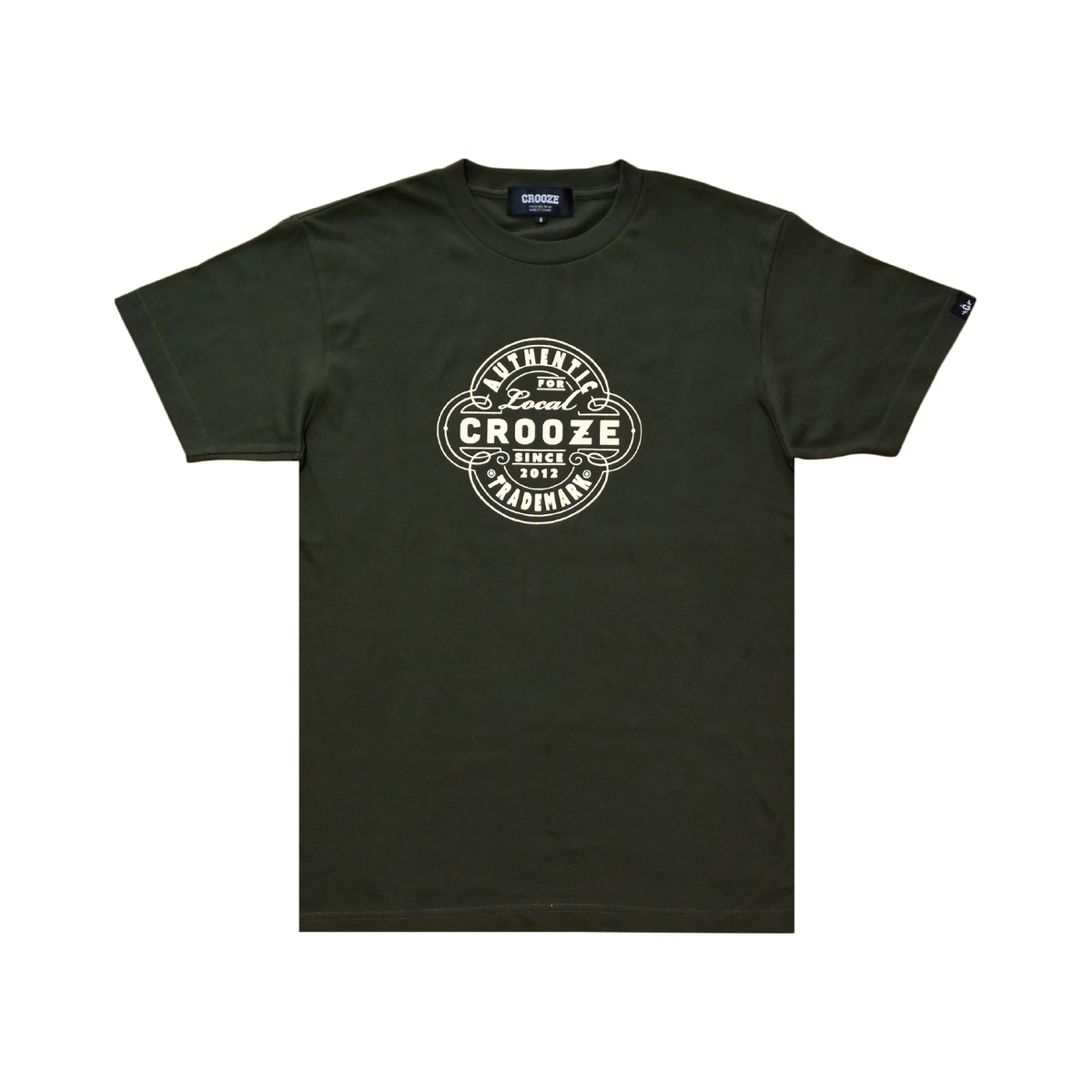 CROOZE Trade Mark Tee -アーミーグリーン