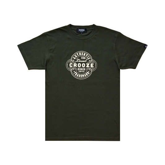 CROOZE Trade Mark Tee -アーミーグリーン