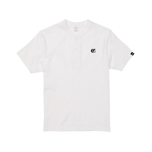 CROOZE O/E Logo Henley Neck Tee -ホワイト