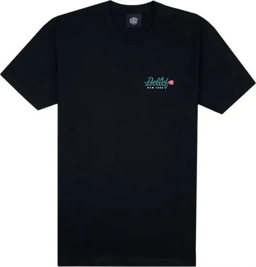 Belief NYC Rose Tee -ブラック