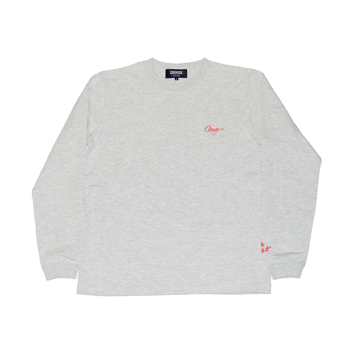 CROOZE Script Long Sleeve Tee -アッシュ
