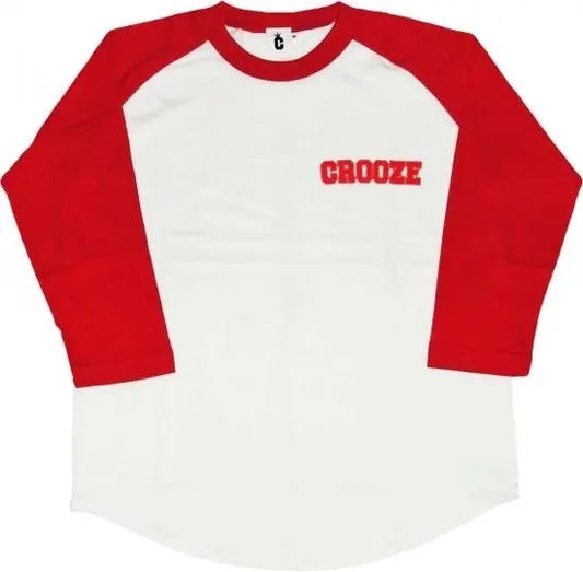 CROOZE Raglan 3/4-sleeve Tee -ホワイト・レッド