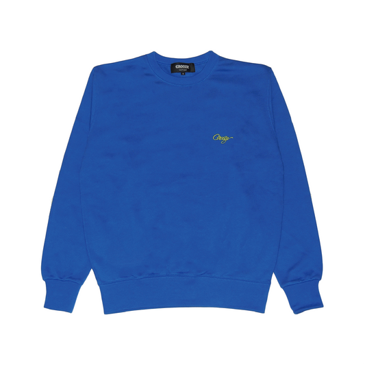 CROOZE Script Logo Crewneck -ロイヤルブルー