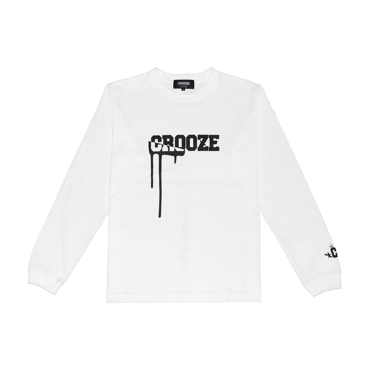 CROOZE Drip Logo Long Sleeve Tee -ホワイト