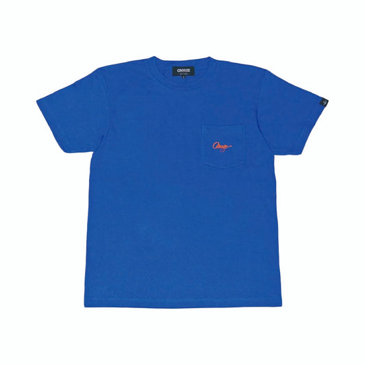 CROOZE Script Pocket Tee -ロイヤルブルー