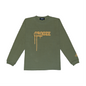 CROOZE Drip Logo Long Sleeve Tee -ライトオリーブ