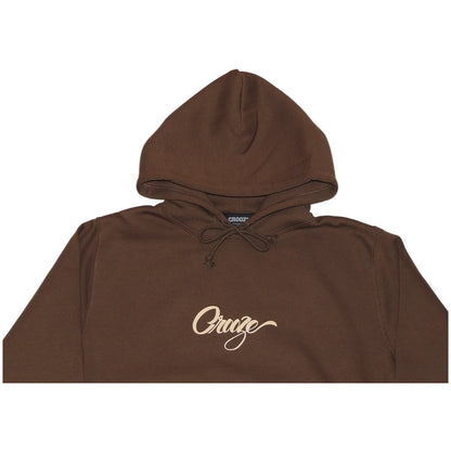 CROOZE Script Logo Hoodie -ブラウン
