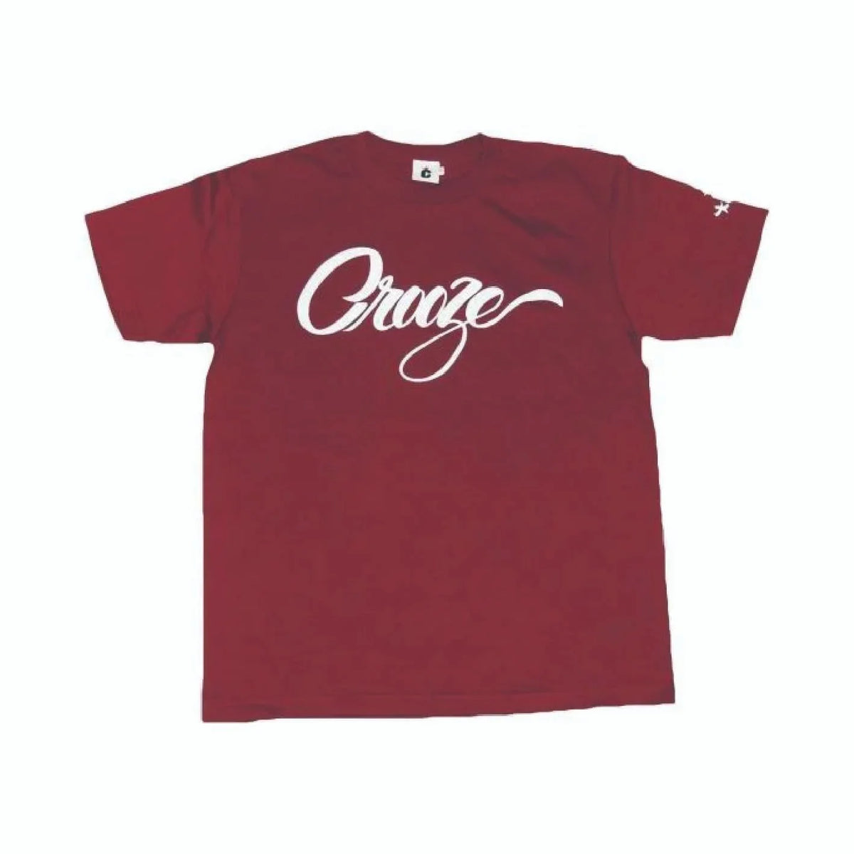CROOZE Script Tee -バーガンディー