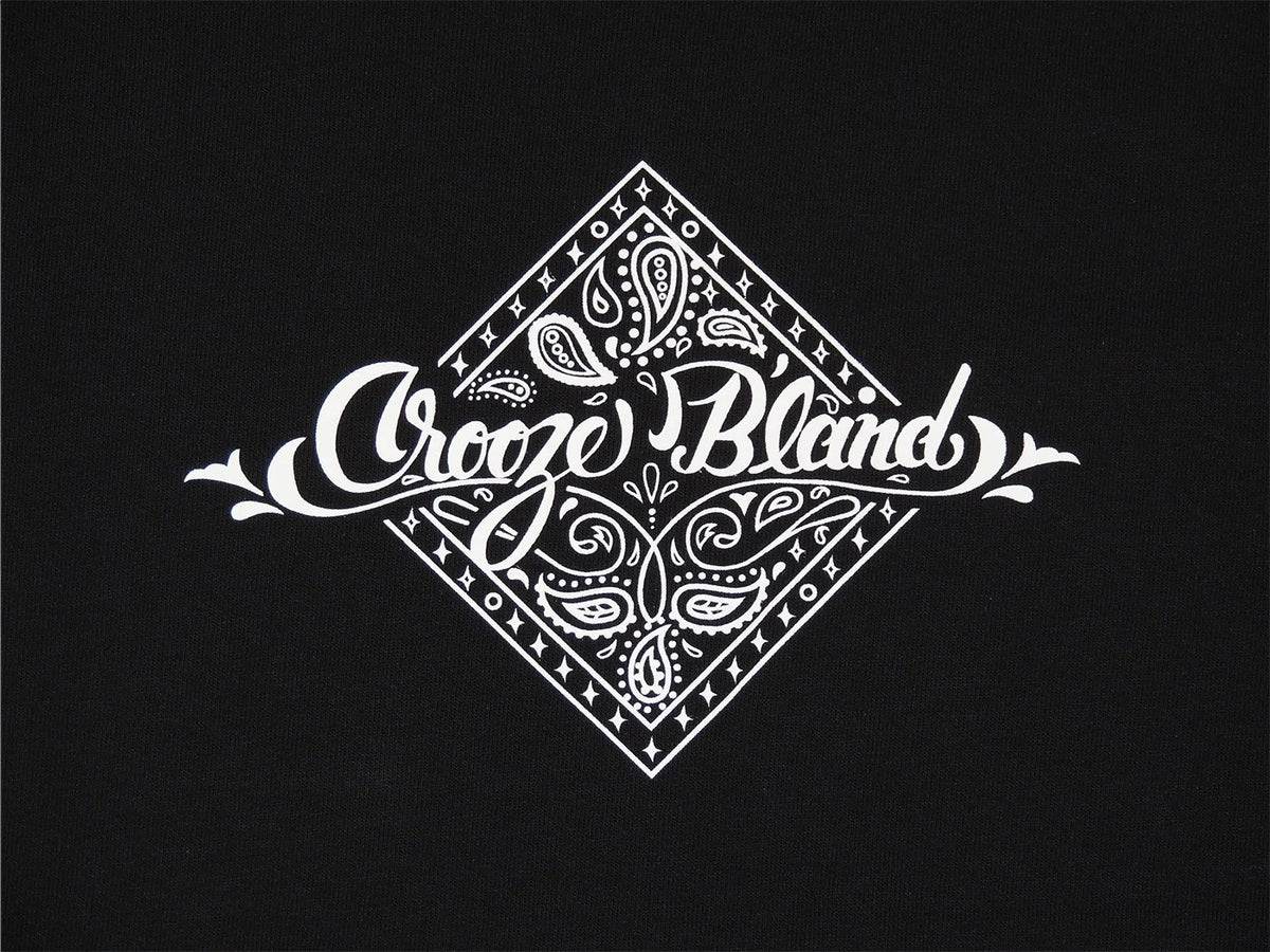CROOZE Paisley Long Sleeve Tee -ブラック
