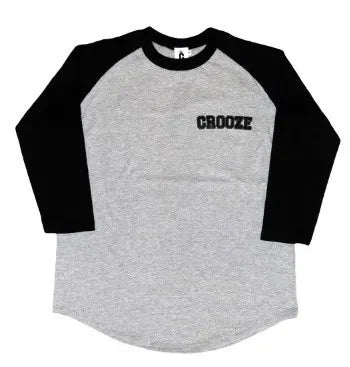 CROOZE Raglan 3/4-sleeve Tee -グレー・ブラック