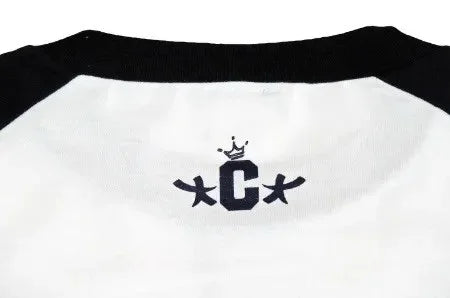 CROOZE Raglan 3/4-sleeve Tee -ホワイト・ネイビー