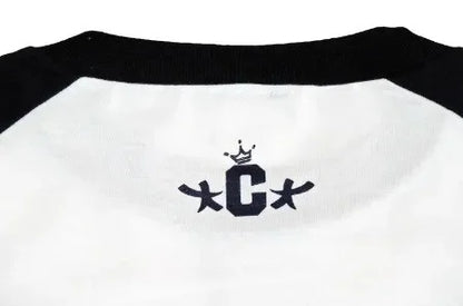 CROOZE Raglan 3/4-sleeve Tee -ホワイト・ネイビー