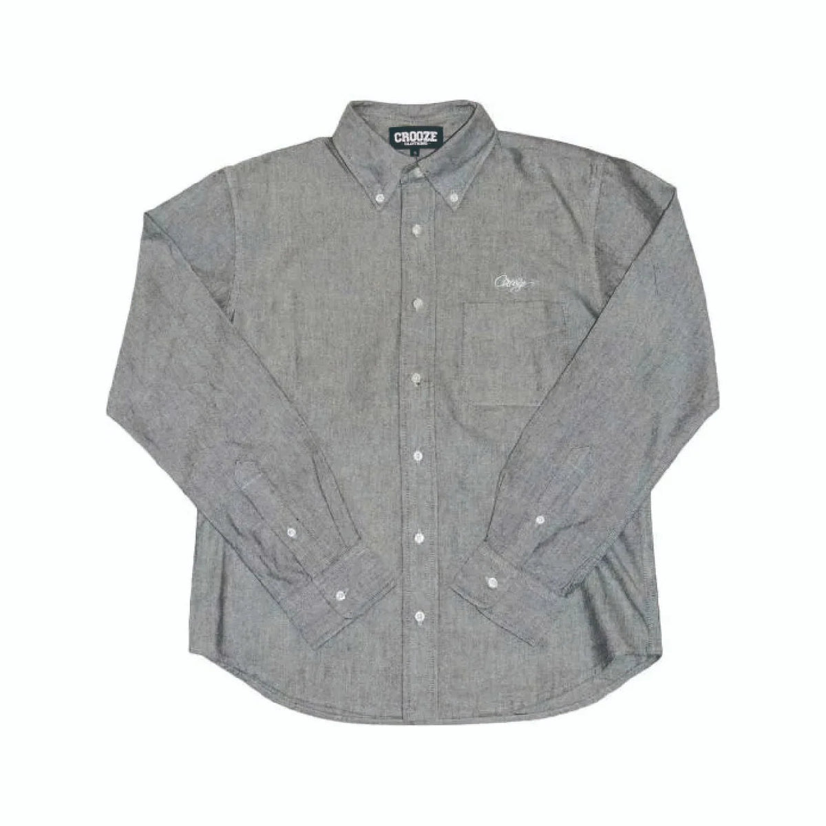 CROOZE Oxford Button-Down L/S Shirt -グレー