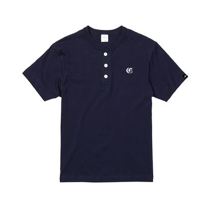 CROOZE O/E Logo Henley Neck Tee -ブラック