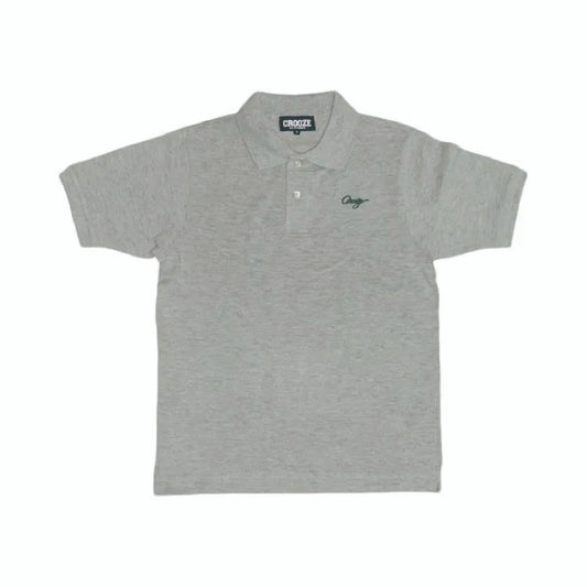CROOZE Script Logo Polo Shirt -グレー