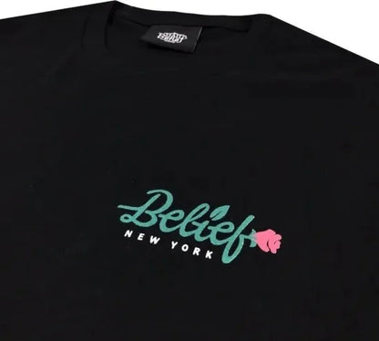 Belief NYC Rose Tee -ブラック