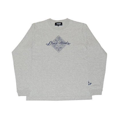 CROOZE Paisley Long Sleeve Tee -グレー