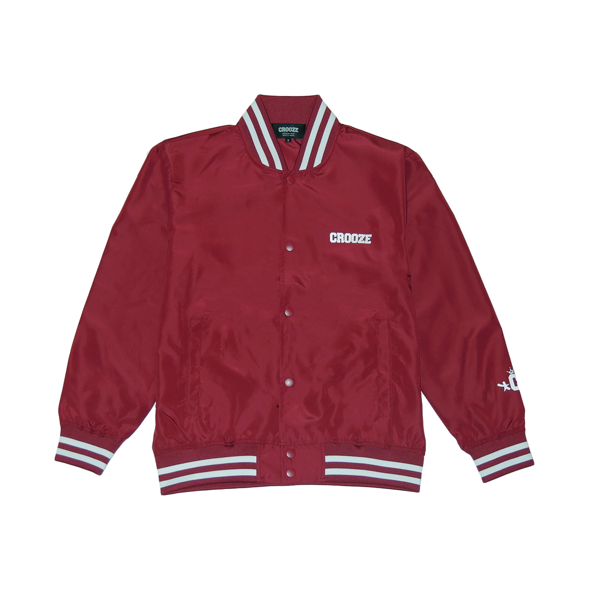 CROOZE Classic Stadium Nylon Jacket -バーガンディ