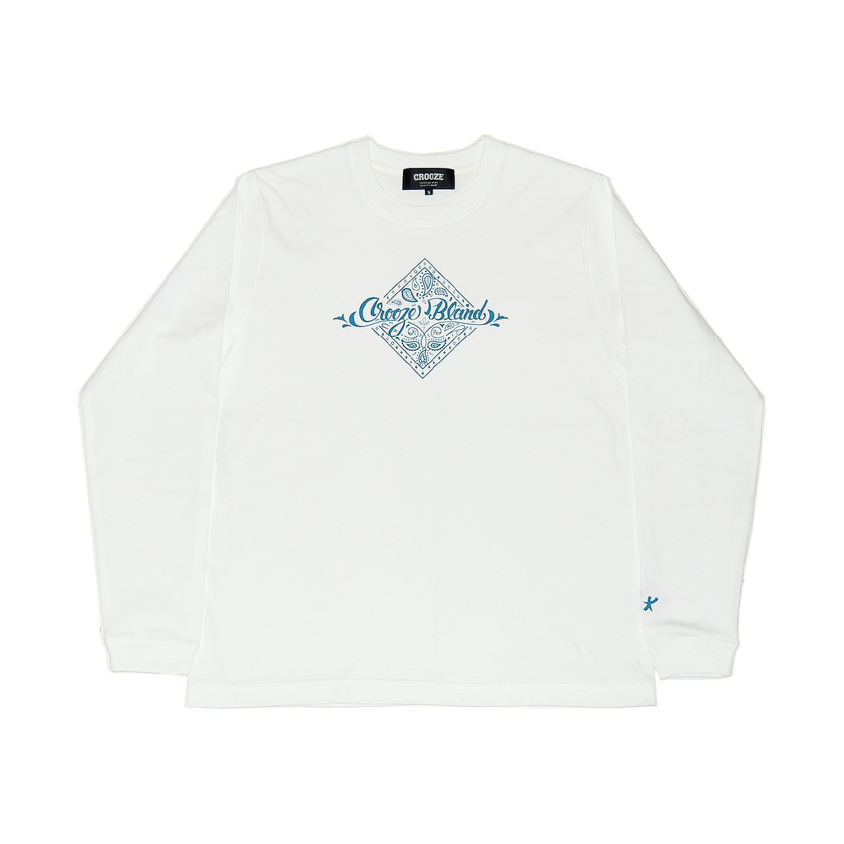 CROOZE Paisley Long Sleeve Tee -ホワイト