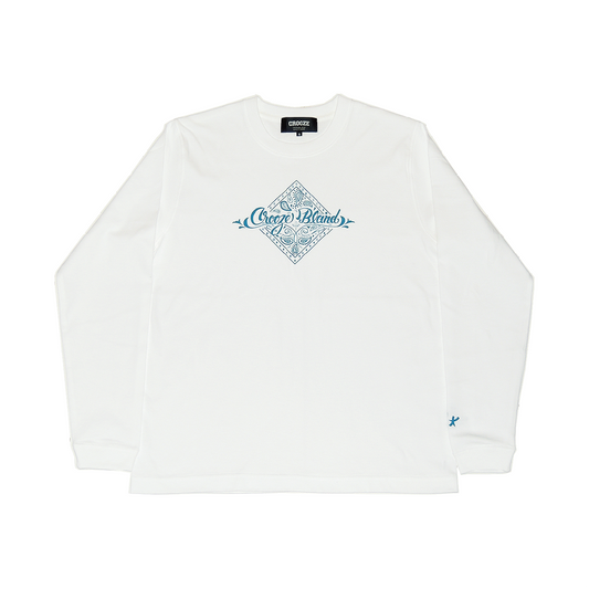 CROOZE Paisley Long Sleeve Tee -ホワイト