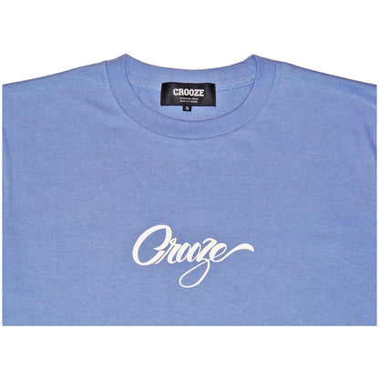 script logo tee -ダスティブルー