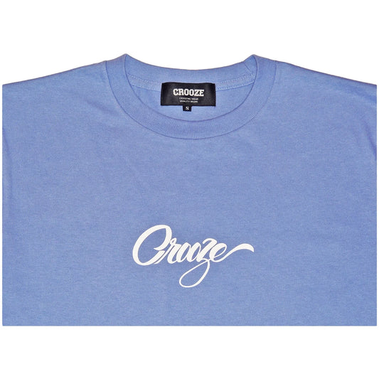 script logo tee -ダスティブルー