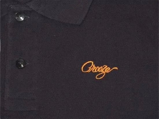CROOZE Script Logo Polo Shirt -ネイビー