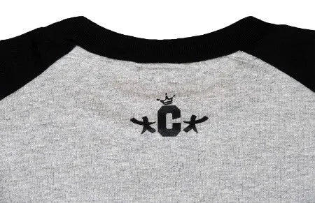 CROOZE Raglan 3/4-sleeve Tee -グレー・ブラック