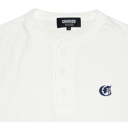 CROOZE O/E Logo Henley Neck Tee -ホワイト