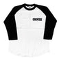 CROOZE Raglan 3/4-sleeve Tee -ホワイト・ブラック