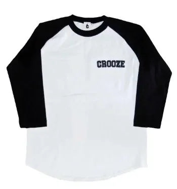 CROOZE Raglan 3/4-sleeve Tee -ホワイト・ネイビー