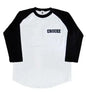 CROOZE Raglan 3/4-sleeve Tee -ホワイト・ネイビー