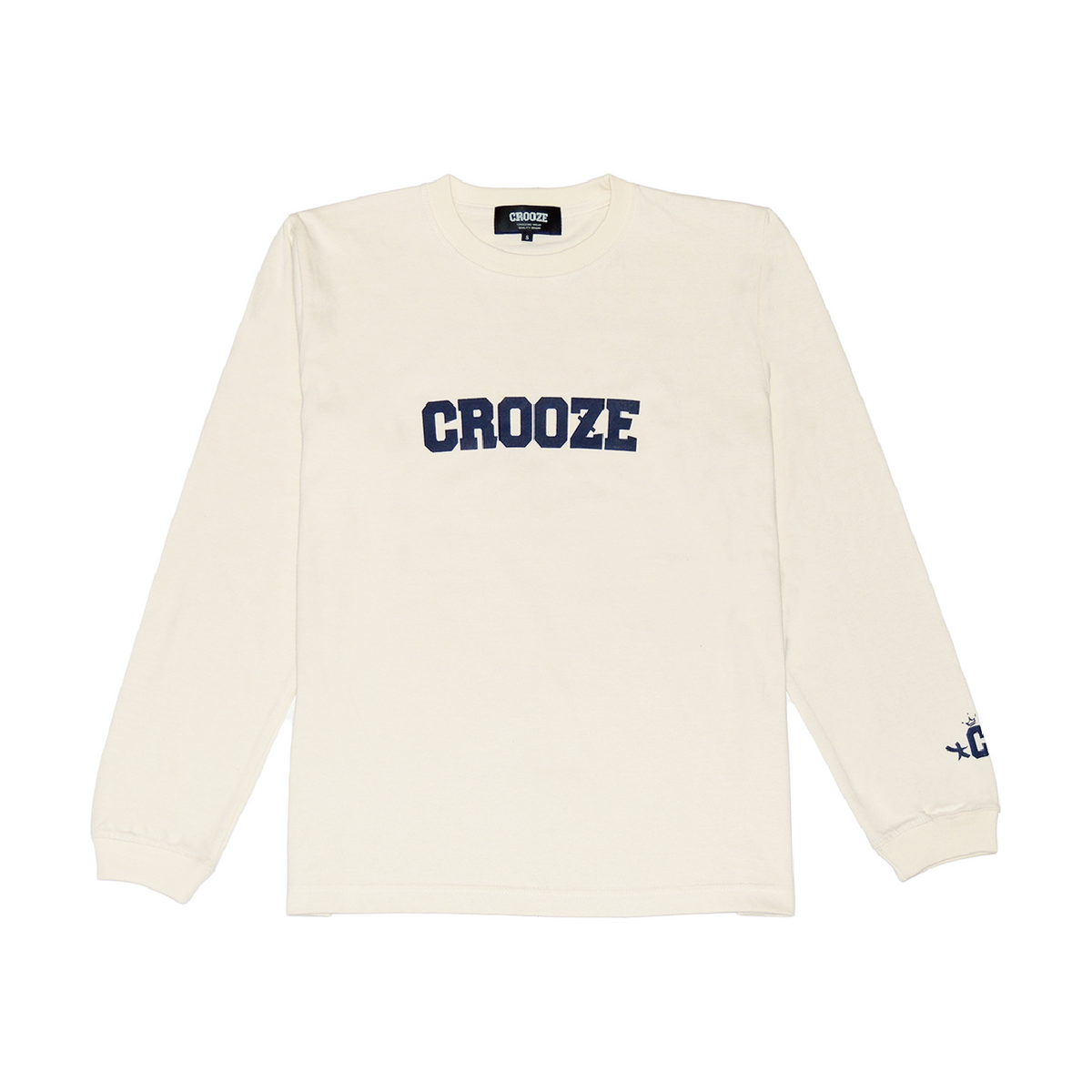 CROOZE Classic Logo Long Sleeve Tee -ヴィンテージナチュラル