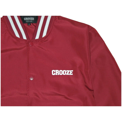 CROOZE Classic Stadium Nylon Jacket -バーガンディ