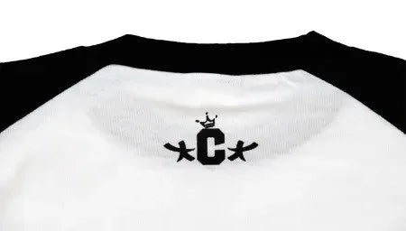 CROOZE Raglan 3/4-sleeve Tee -ホワイト・ブラック