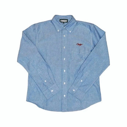CROOZE Oxford Button-Down L/S Shirt -ブルー