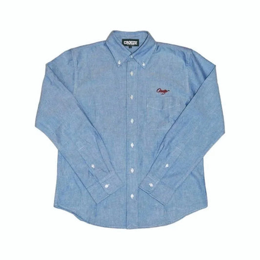 CROOZE Oxford Button-Down L/S Shirt -ブルー