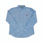 CROOZE Oxford Button-Down L/S Shirt -ブルー
