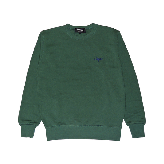 CROOZE Script Logo Crewneck -グリーン