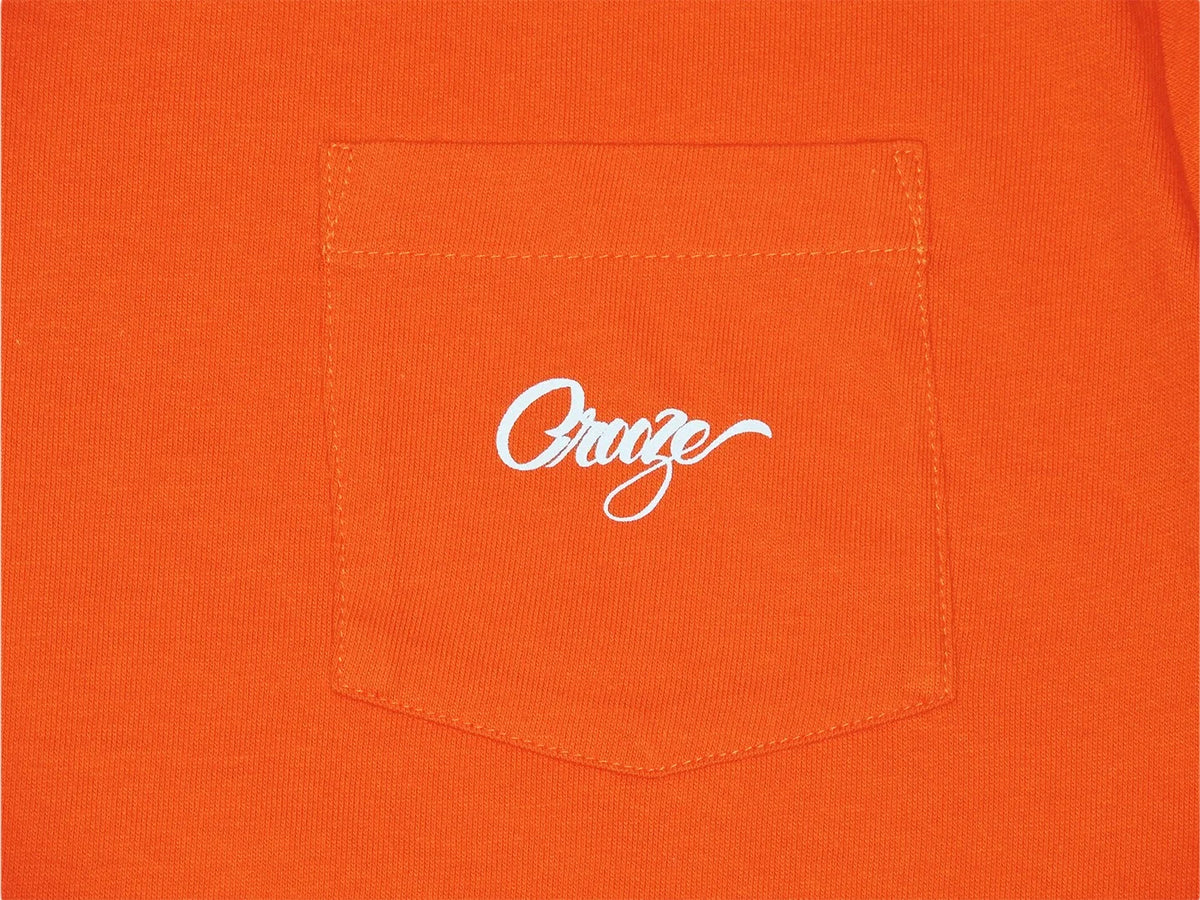 CROOZE Script Pocket Tee -オレンジ