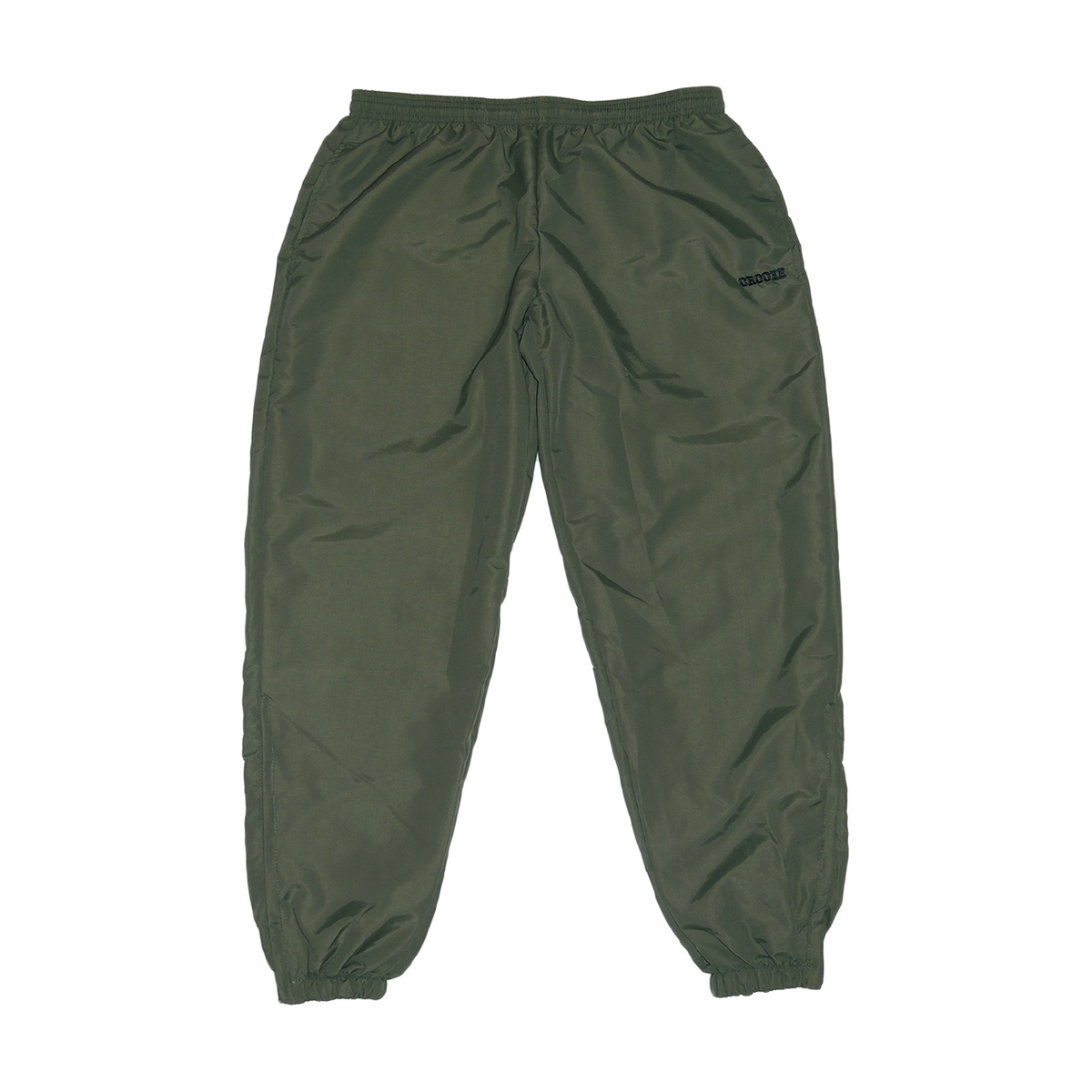 CROOZE Classic Nylon Track Pants -アーミーグリーン