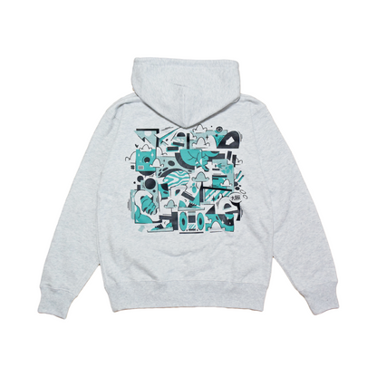 CROOZE x Drue Egg Hoodie -アッシュ