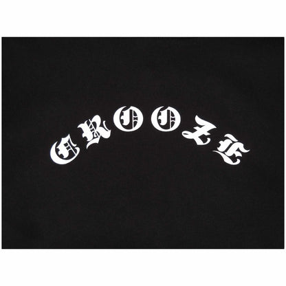 CROOZE Old English Logo Hoodie -ブラック