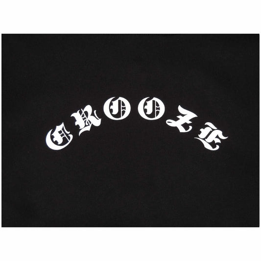 CROOZE Old English Logo Hoodie -ブラック