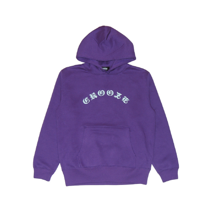 CROOZE Old English Logo Hoodie -パープル